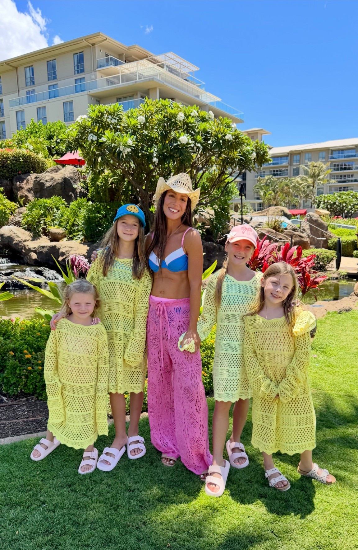 Hawaii beach/pool day outfits! The girls’ coverup runs large so size down 1 or even 2 sizes. I’m wearing my true size small in my swimsuit and pants! 

#LTKFamily #LTKTravel #LTKU