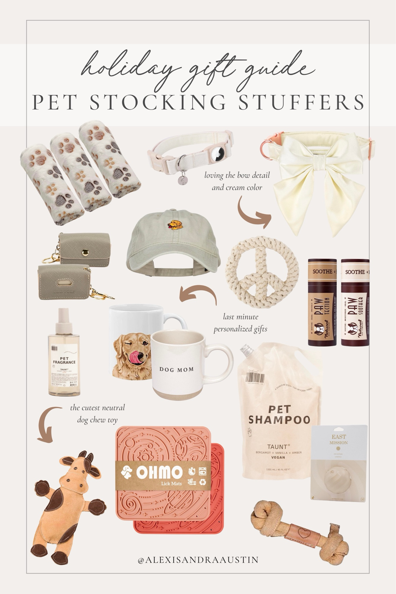Holiday gift guide for the pet lover! Last minute stocking stuffers for all the pet parents in your life 

Holiday gift guide, for the pet lover, last minute gifts, stocking stuffers, neutral pet collar, apple AirTag, coffee mug, lick mat, pet shampoo, pet toy, dog chew toy, found it on Amazon, pet balm, doggy bag, shop the look!

#LTKSeasonal #LTKGiftGuide #LTKHoliday