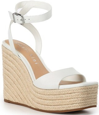 Senna Leather Jute Platform Wedge Sandals | Dillard's