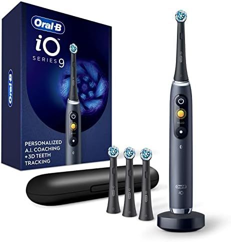 Amazon.com: Oral-B iO Series 9 Electric Toothbrush with 3 Replacement Brush Heads, Black Onyx | Amazon (US)