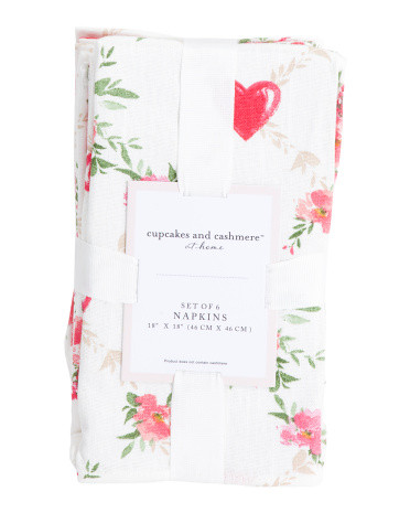 6pk Rose Napkins | TJ Maxx