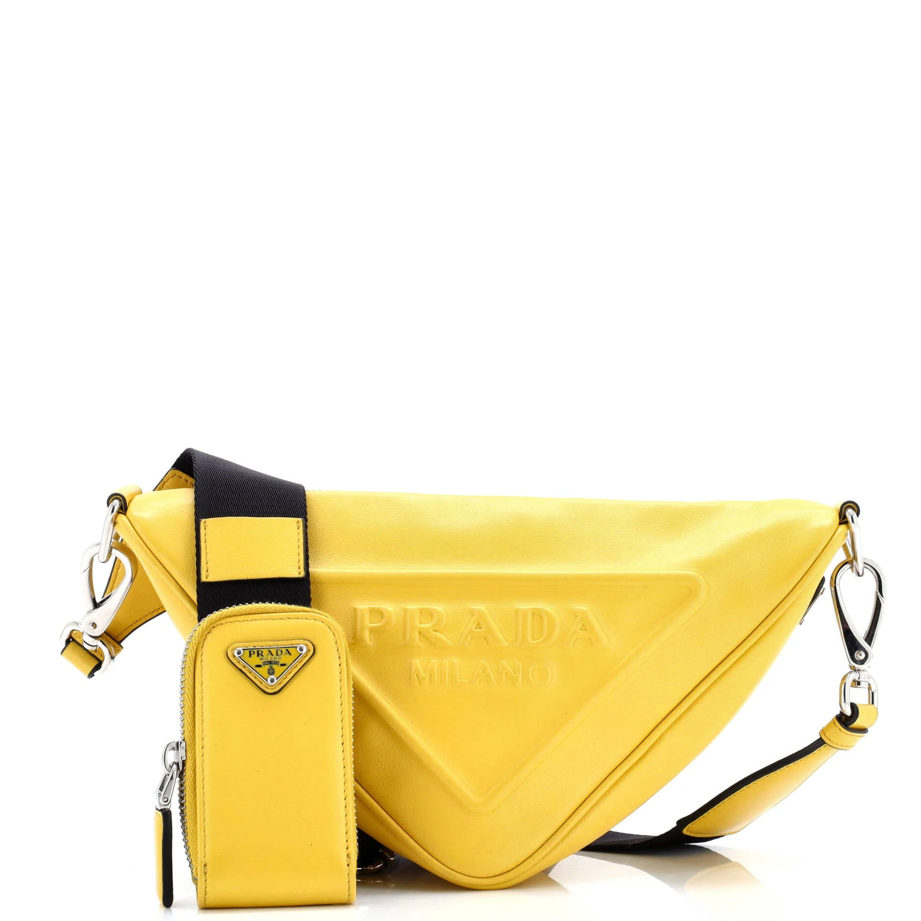 Pre-Loved Prada Triangle Logo Zip Crossbody Bag Leather Small | Zulily