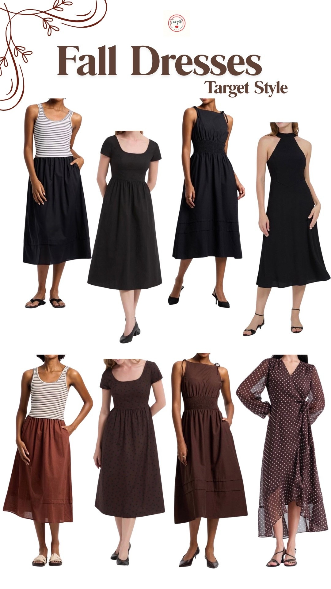Target Fall Black & Brown Midi Dresses New Arrivals Outfit Ideas @Target #target #targetstyle #targetdresses #falloutfitideas #falldresses #falllooks #blackdresses #browndressses

#LTKSeasonal #LTKgrwm #LTKootd