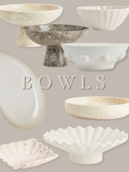 Showcasing A few different affordable bowls & pedestal bowls that you can use for either statement decor pieces for use in your kitchen!
.
Pedestal bowl | bowls | neutral interior | fluted bowl | fruit bowl 

#LTKfindsunder100 #LTKhome #LTKU