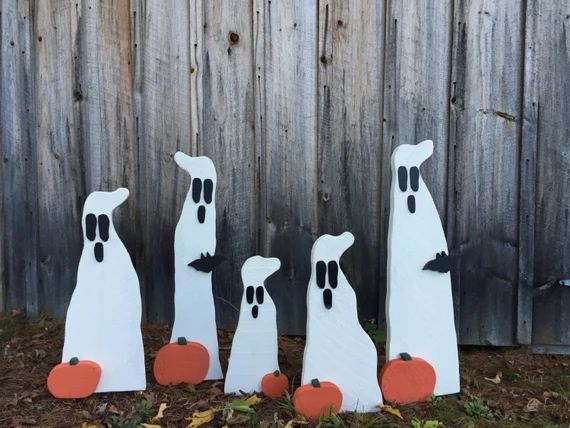 Halloween Yard Decor 21 Primitive Wood Ghost with | Etsy | Etsy (US)