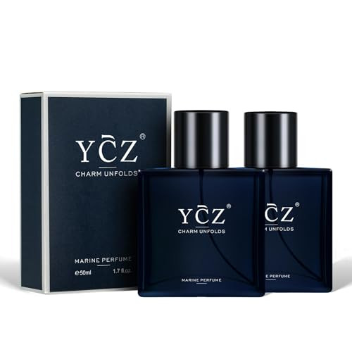 Ycz Charm Unfolds Marine Perfume for Men, 1.7 oz. Long Lasting Eau De Parfum Cologne For Men, Oriental Woody Fragrance - Ideal Special Occasions, Making it the Ideal gentlemen’s Gift (2-Pack). | Amazon (US)