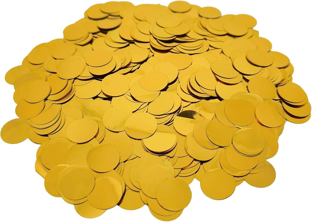 ZOOYOO Gold Foil Confetti, Round Foil Glitter Table Confetti Dots, Sparkling for Wedding Birthday... | Amazon (US)