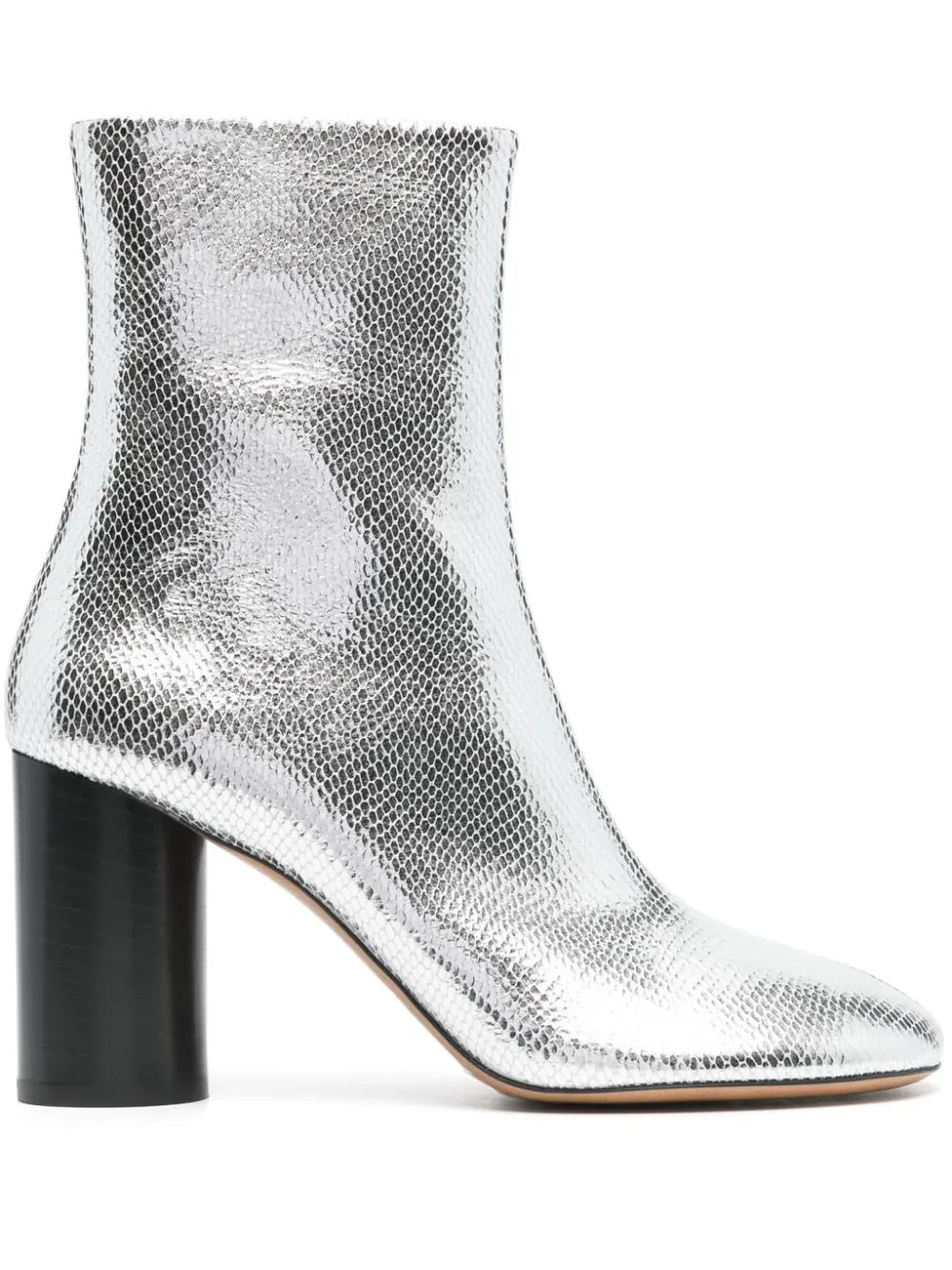 ISABEL MARANT Labee 90mm leather boots - Silver | Farfetch Global