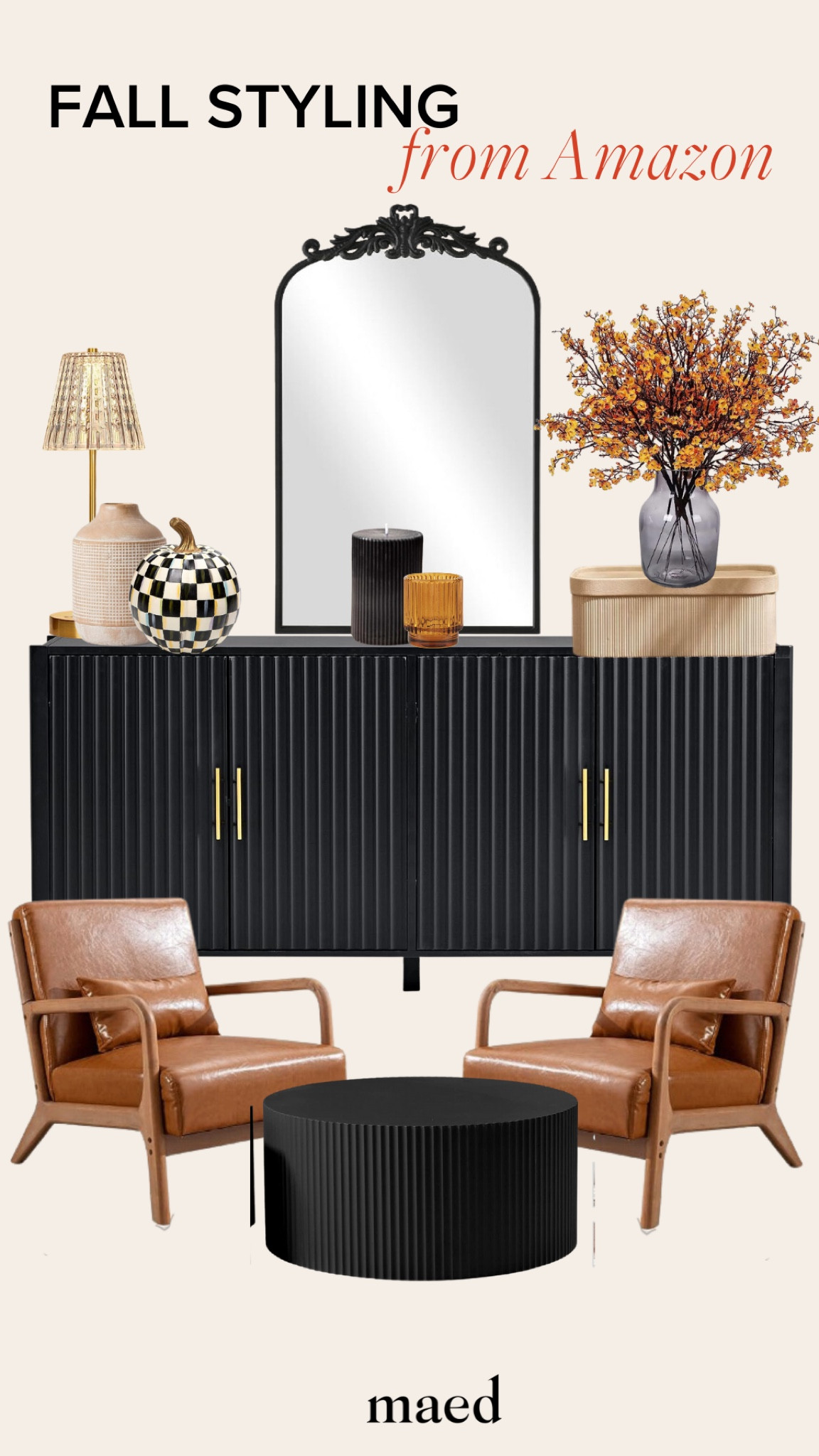Amazon home, Amazon home style, Amazon fall styling, looks for less, console table, cabinet, modern decor, modern accent chair, decorative candle, pumpkin decor, anthro dupes, anthropology mirror dupe, coffee table for less 

#LTKFind #LTKsalealert #LTKhome