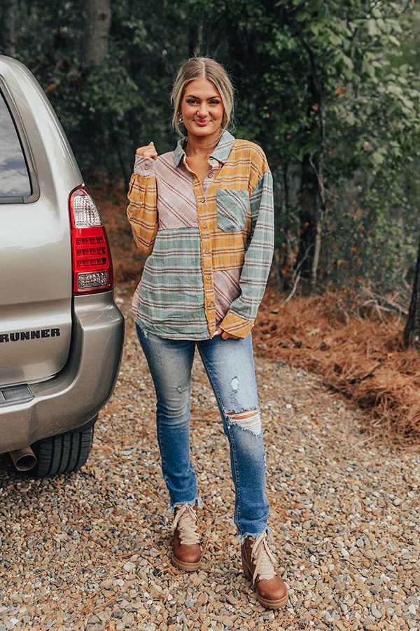 Mountain Overlook Colorblock Flannel | Impressions Online Boutique