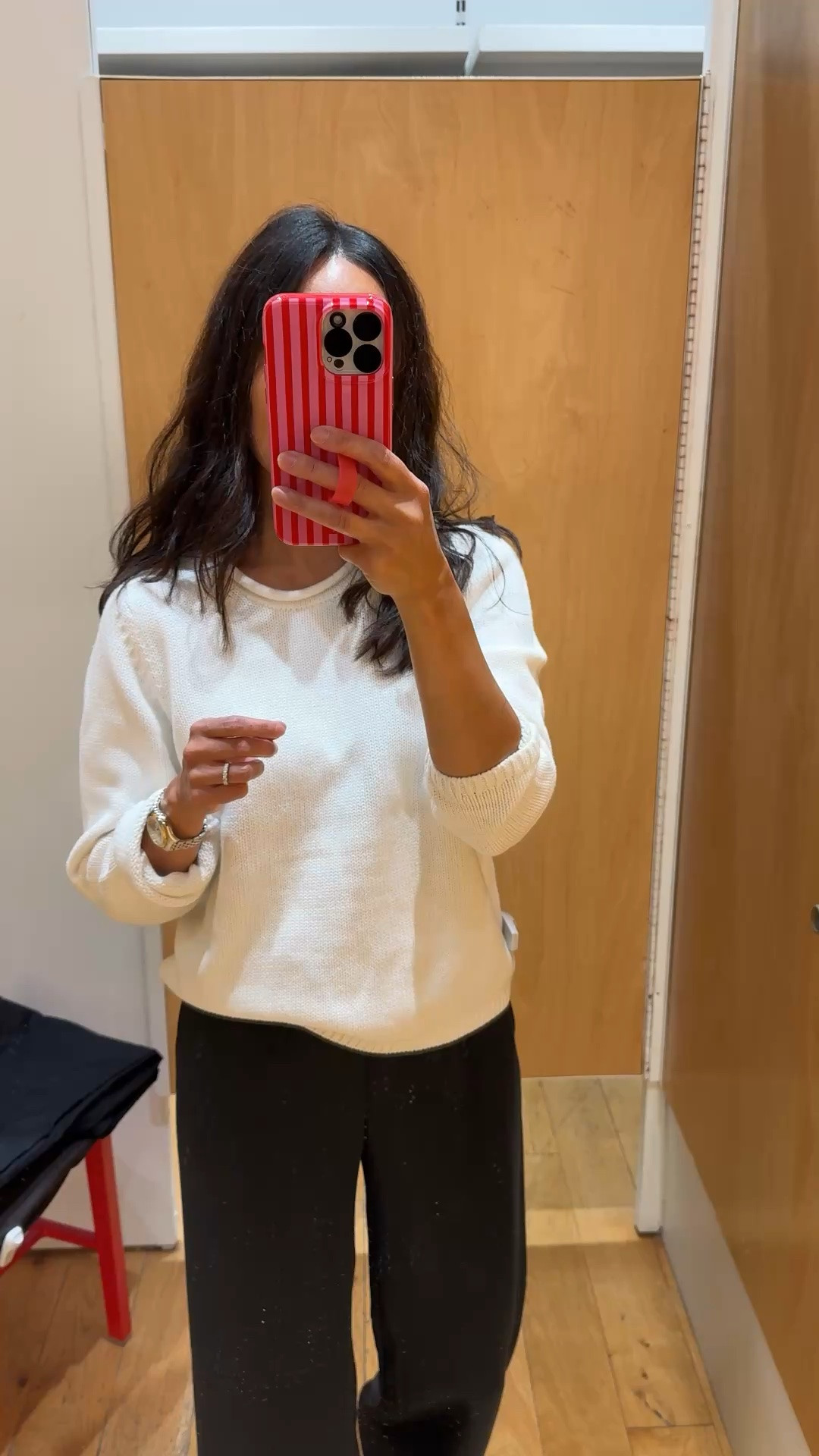 100% Cotton roll neck sweater you could wear year round. On sale 40% off, plus extra discount for cardholders. 
It’s a fitted style, but I sized up 2 here for a slouchy fit. I also like the fit of just one size up. 
Pull on wide leg style with a nice easy fit. Comfy dress pants. I sized down. Elastic waist with inner drawstring.

#LTKOver40 #LTKWorkwear