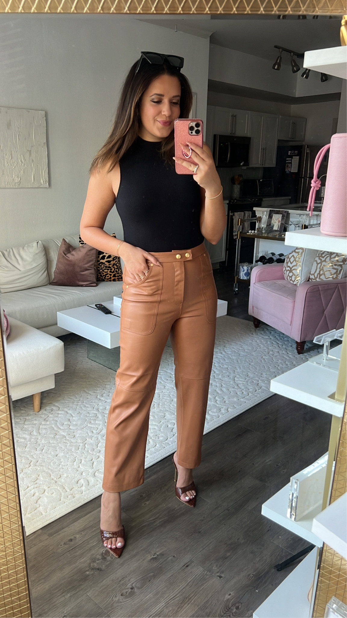 Leather pants | office outfit | work outfit 

True to size 

#LTKunder50 #LTKworkwear #LTKsalealert