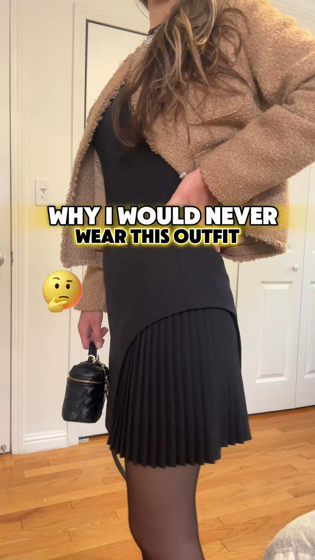 Tweed camel brown blazer sz S

Black mini pleated skirt sz S
Use my discount code 
justglow011_12 for 12% off anything from Commense

I’m 5’5” 122 lbs 

Black suede boots true to size - I wear them with thin socks. If you want to wear them with regular socks 1/2 sz up
Also they are not good for wider feet

If you purchase anything from Quince use my discount code INFG-25JUSTGLOW01110
for 10% off your first purchase
Spring outfit ☀️

#LTKWorkwear #LTKWatchNow #LTKSaleAlert