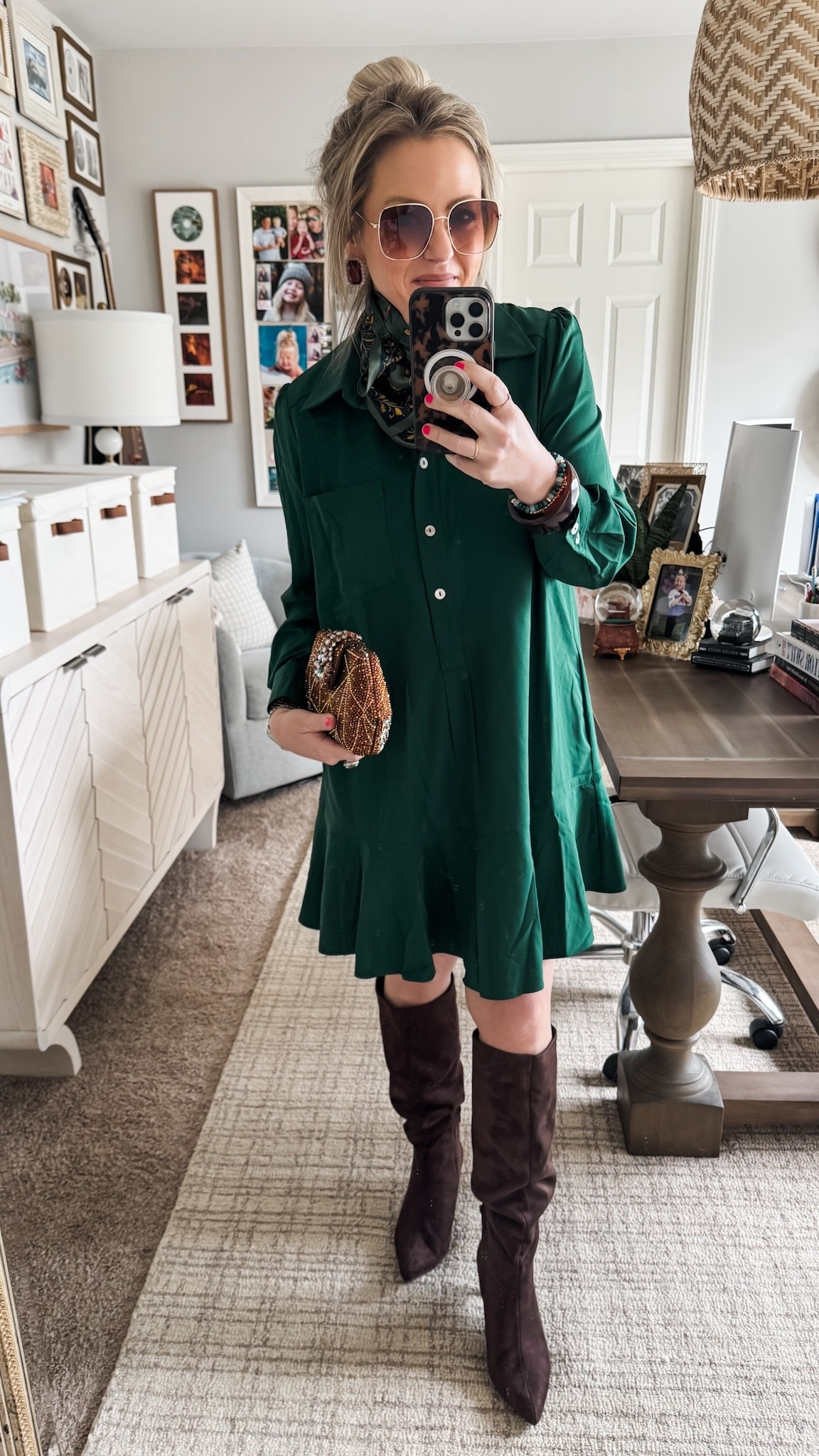 Today’s spring church outfit! One of my favorite dresses in the crepe material (I have a bunch of colors and fabrics in this one!) don’t miss this pretty Amazon silk neck scarf, either. Will be loving mixing matching, and dressing this up and down all spring/summer! 

I’m 5’3” and wearing a medium; if I were to order today, I’d order my regular size small. But, one size up still looks and feels 👌🏼 

#LTKOver40 #LTKootd #LTKWorkwear