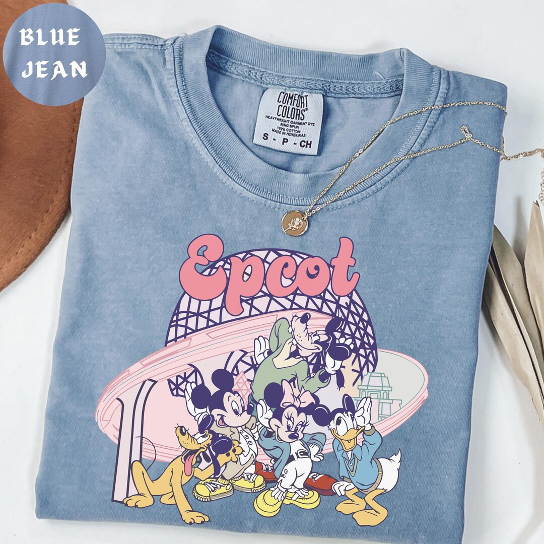 Comfort Color® Vintage Disney Epcot mickey and Friends Shirt, Disney Epcot World Tour T-shirt, D... | Etsy (US)