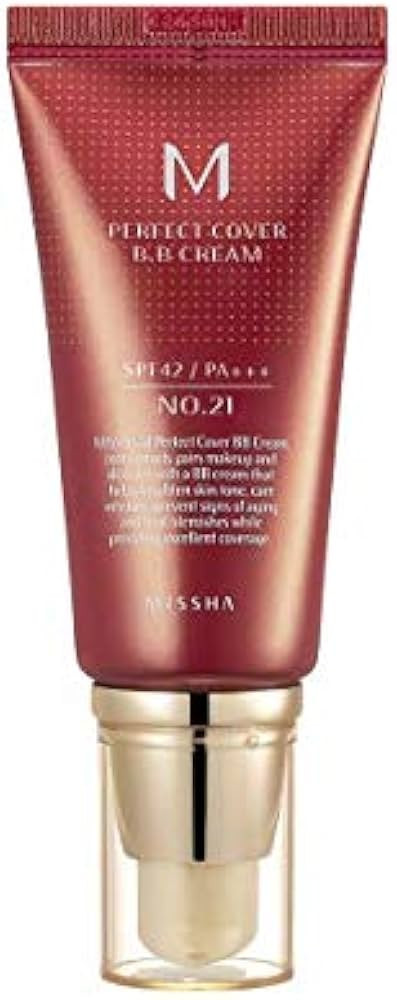 MISSHA M Perfect Cover BB Cream #21 SPF 42 PA+++ 50ml - Lightweight, High Coverage, Moisture-Infu... | Amazon (US)