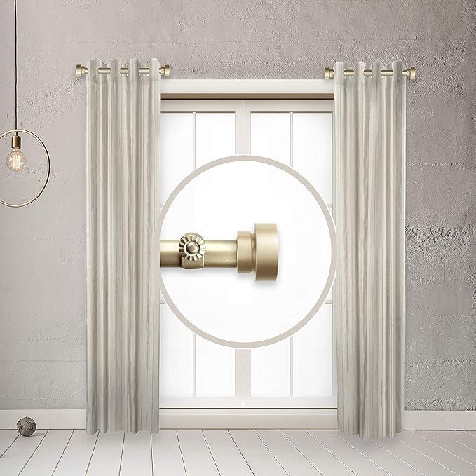 Rod Desyne - SIDE100-3 1" Side Curtain Rod, 12-20 inch (Set of 2), Light Gold | Amazon (US)