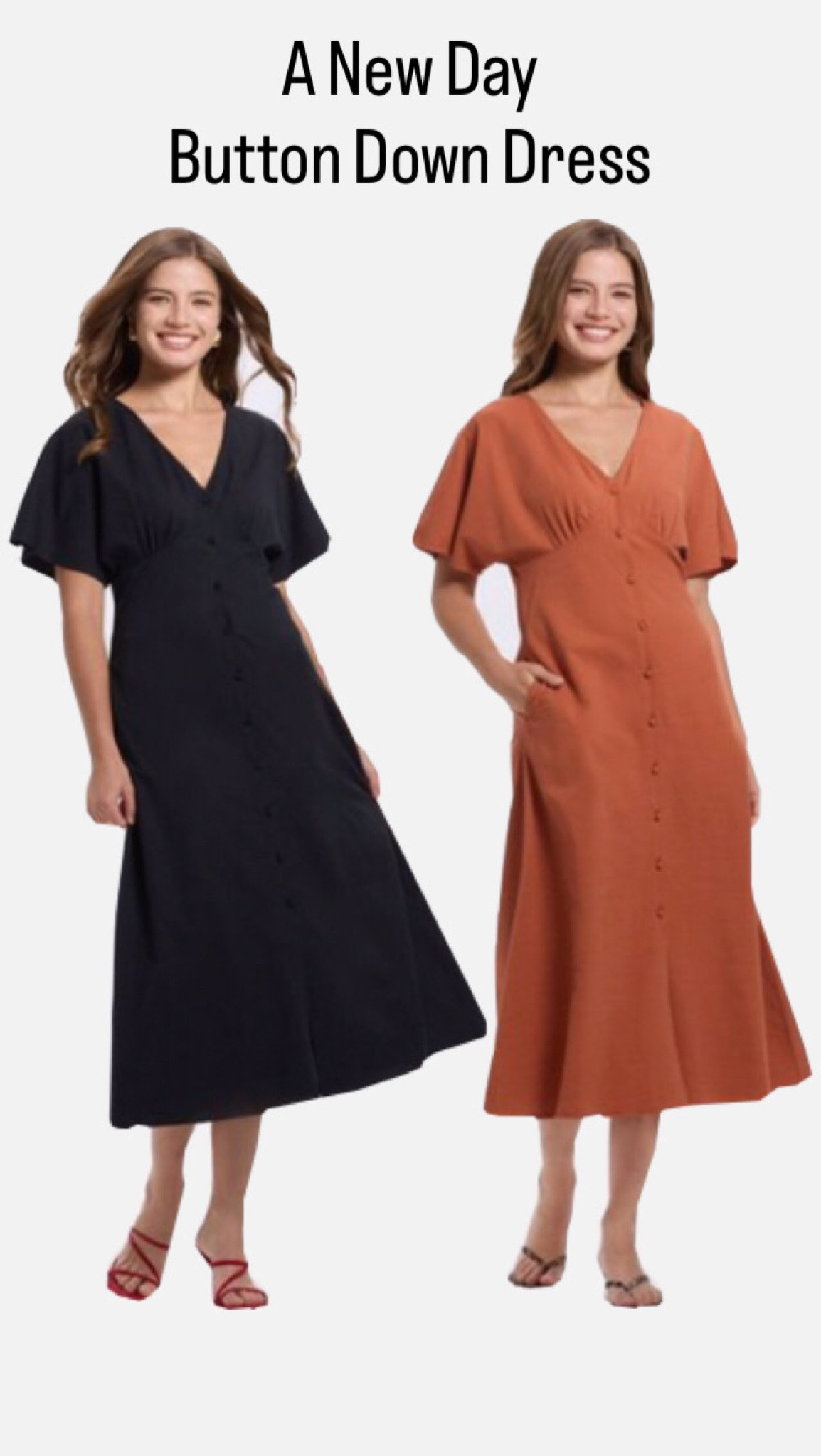 A New Day Button Down Dresses