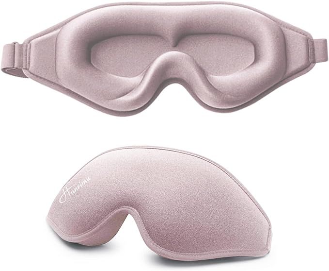 Hunrimu Sleep Eye Mask for Women Men, Soft and Comfortable Night Eye Mask for Sleeping, 3D Blocko... | Amazon (US)