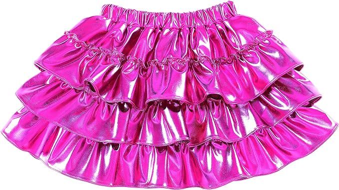 Somlatrecy Girls' Sparkle Metallic Skirt Toddler Gold Sequin Tutu Skirt | Amazon (US)