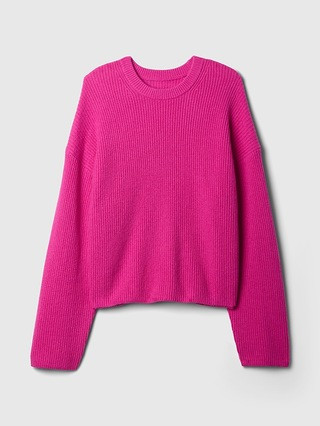 CashSoft Shaker-Stitch Crewneck Sweater | Gap (US)