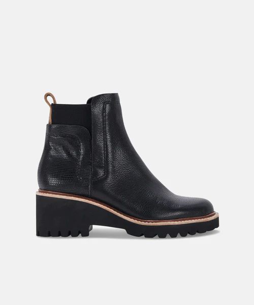 HUEY H2O BOOTS IN BLACK LEATHER | DolceVita.com