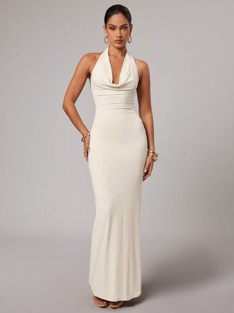 Silquee Cowl Neck Maxi Dress | SHEIN