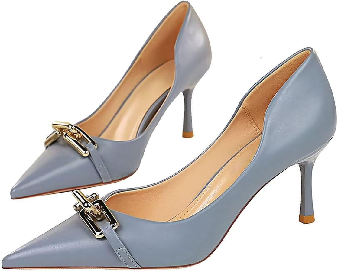 WENJIAZHIZHI Platform Pumps Stiletto Heels for Womens Pointed Closed Toe Wedding Party Dressy Sex... | Amazon (US)