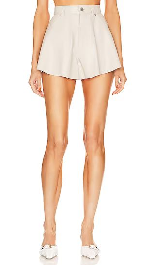 Faux Leather Flare Short in Clear Cut | Revolve Clothing (Global)