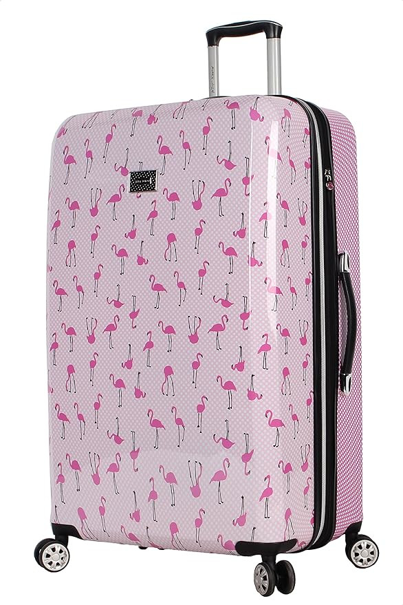 Betsey Johnson 30 Inch Checked Luggage Collection - Expandable Scratch Resistant (ABS + PC) Hards... | Amazon (US)