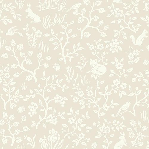 Fox and Hare Pink Wallpaper | Bellacor