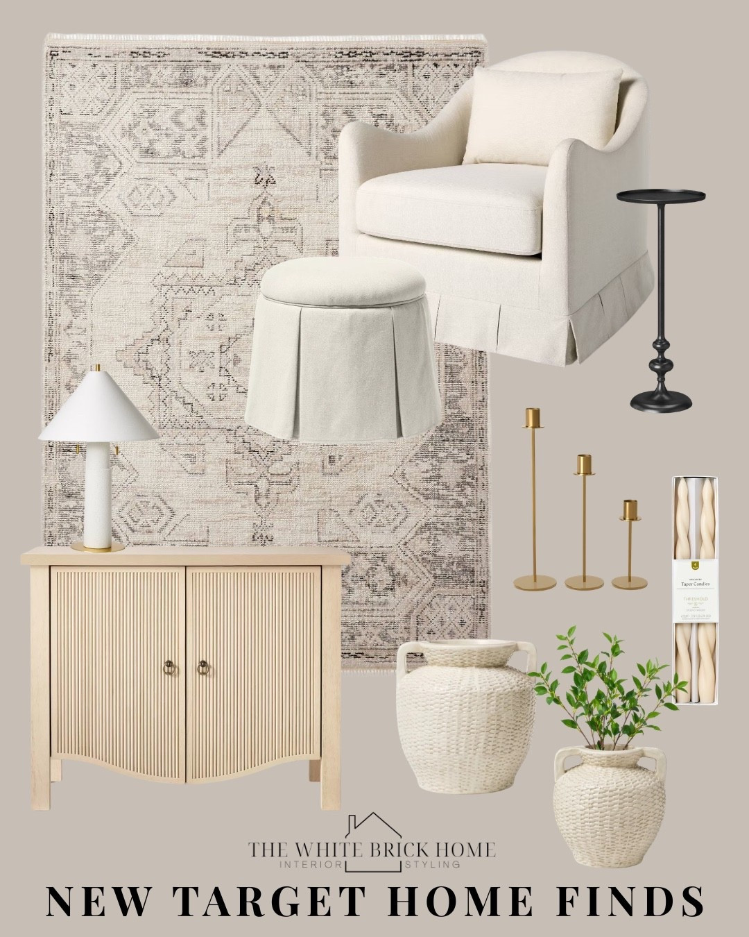 New finds from Target that look designer without the designer price tag! 
🖤🖤
Target, target home, target home decor, home design, living room furniture, area rug, living room rug, side table, accent table, candle holders, candle sticks, vase, greenery, faux greenery, lamp, table lamp, home design, home decor, neutral home, home ideas, decor, living room decor, affordable. 


#LTKootd #LTKSeasonal #LTKHome