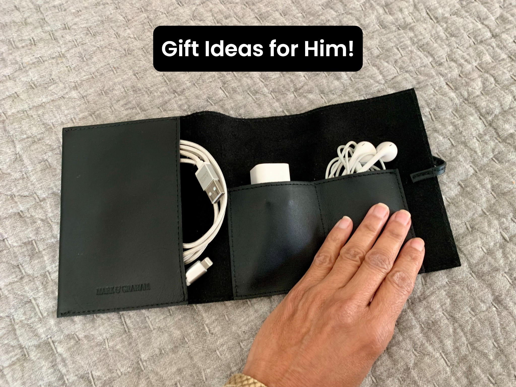 Gift ideas for him, because he always challenging to shop for?  My husband is wild for this technology organizer. It’s perfect for holding his charging cube, cables, and earbuds when traveling or even commuting. Make him feel special by engraving it with his initials.
Tap to shop round up of my favorite gift ideas for him that he’ll actually want to keep.
#LTKSeasonal
#LTKU
#LTKOver40

#LTKGiftGuide #LTKmomlife #LTKHoliday