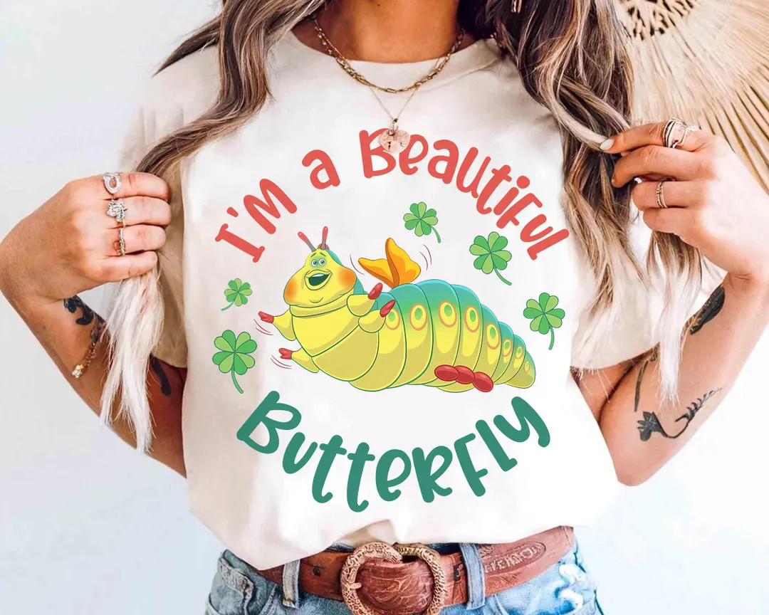 Disney Pixar A Bug's Life Caterpillar Heimlich Shirt, I'm A Beautiful Butterfly Shirt, Disneyland... | Etsy (US)