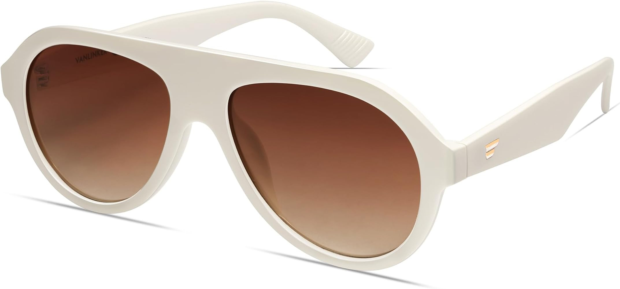 VANLINKER Retro Aviator Polarized Sunglasses for Men Women Trendy 70s Vintage Plastic Frame Sun G... | Amazon (US)