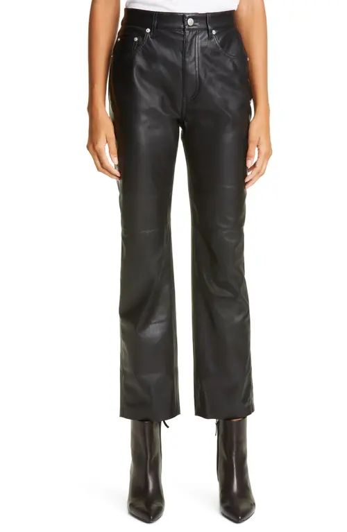 Nanushka Vinni Faux Leather Pants in Black at Nordstrom, Size Medium | Nordstrom
