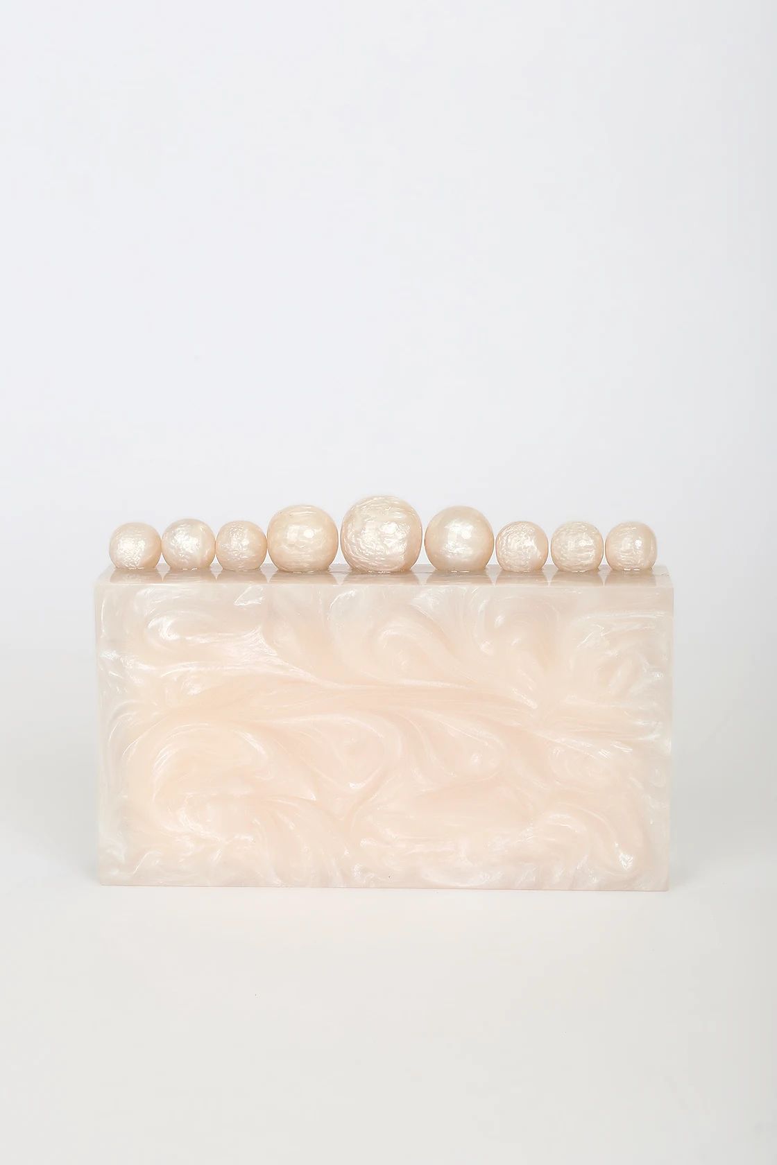 On The List Cream Marble Acrylic Box Clutch | Lulus (US)