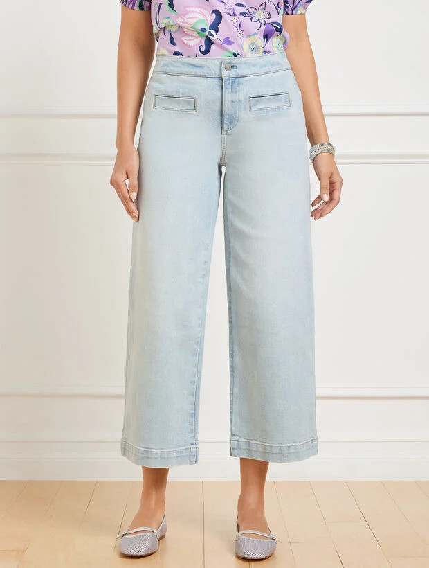 Wide Crop Jeans - Rhodes Wash | Talbots