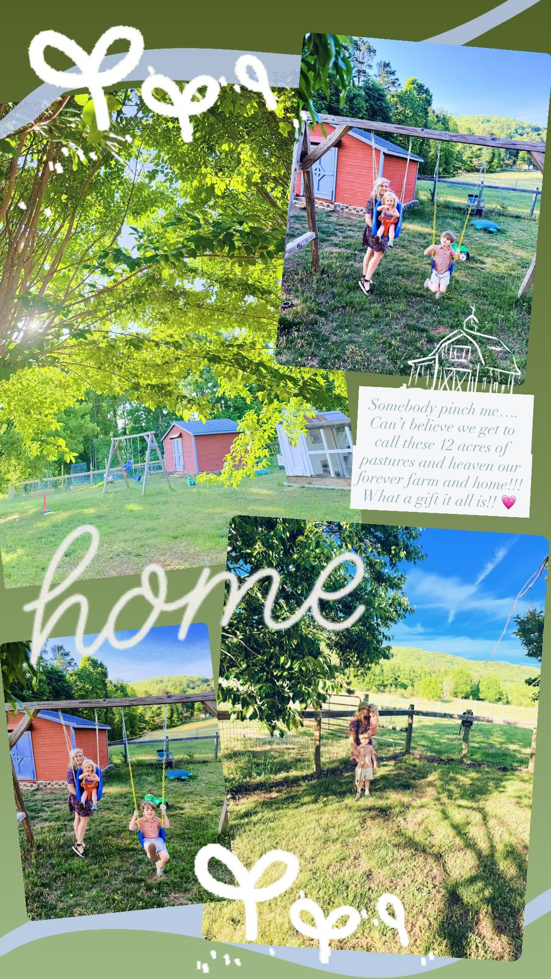 Somebody pinch me…. Can’t believe we get to call these 12 acres of pastures and heaven our forever farm and home!!! What a gift it all is!! 💗