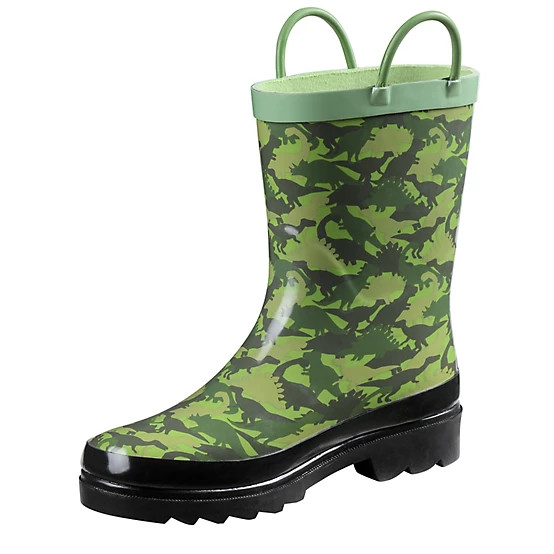 Blue Mountain  Boys' Dino Print Mid Waterproof Rubber Boots | Tractor Supply