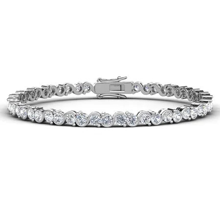Cate & Chloe Ezra 18k White Gold Plated Infinity Tennis Bracelet with Simulated Diamond for Women | Walmart (US)