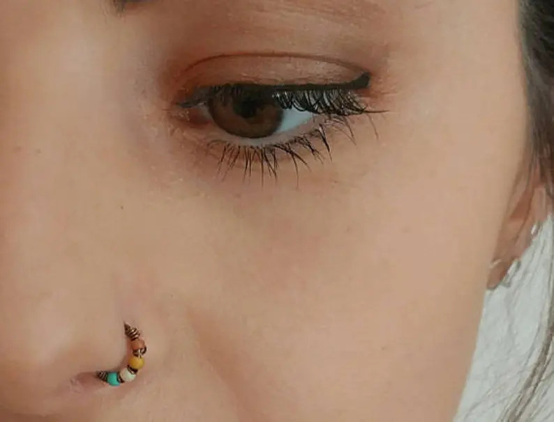 Snug Fitting Nose Ring Hoop Thin Nose Hoop Tragus Hoop | Etsy | Etsy (US)