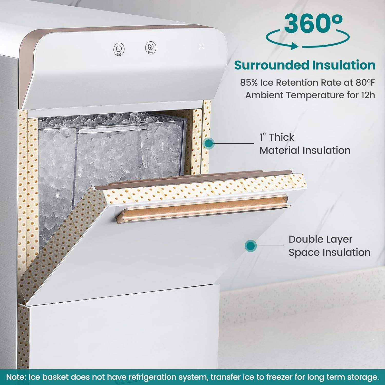 Gevi V2.0 Nugget Ice Maker Countertop 38lbs/24H, Pellet Ice Makers with Self-Cleaning & Energy-Ef... | Amazon (US)