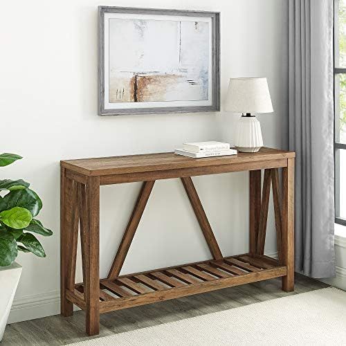 Walker Edison Furniture Modern Farmhouse Accent Entryway Table, 52 Inch - Rustic Oak | Amazon (US)