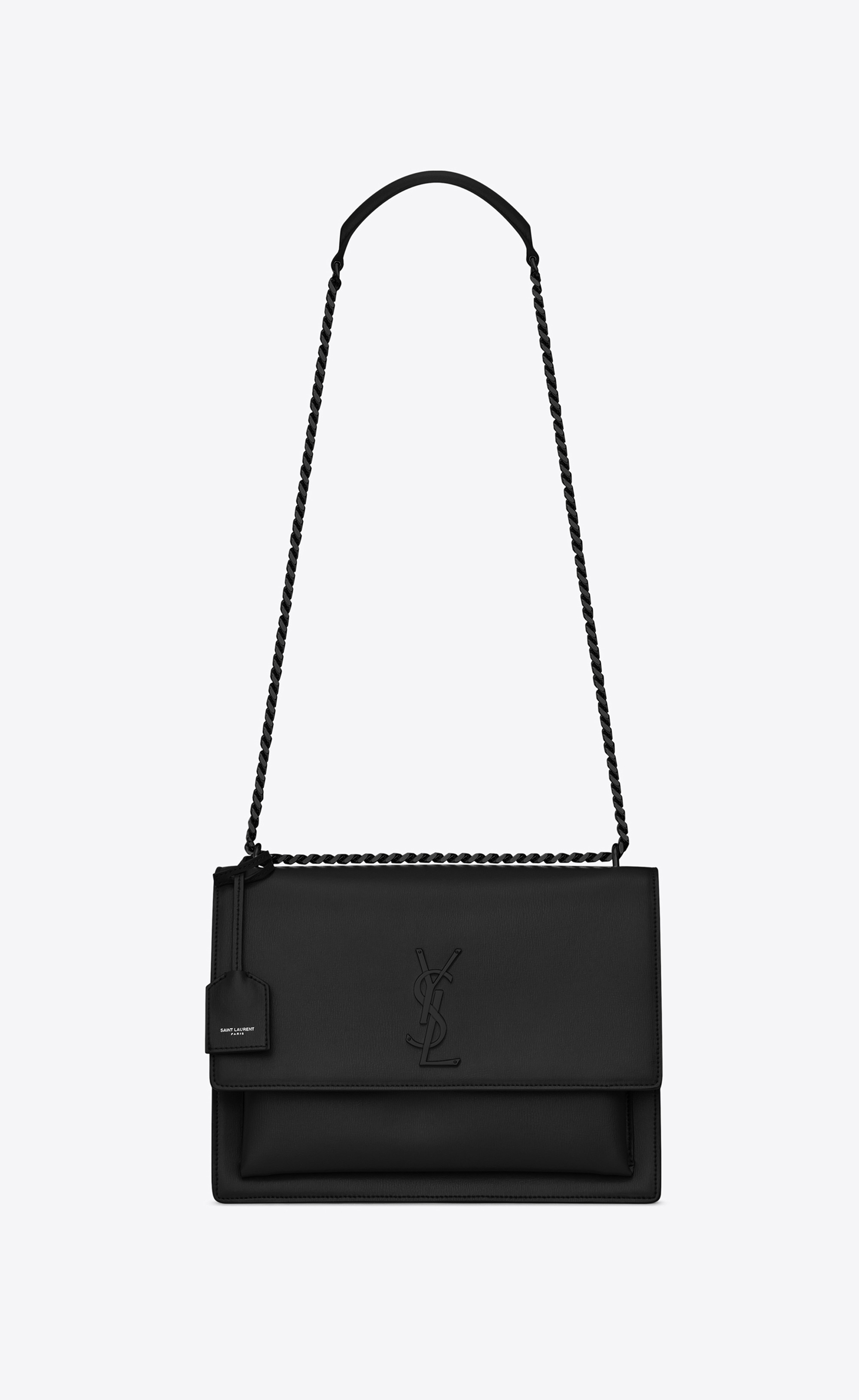 Sunset Large Bag In Smooth Leather Black Onesize | Saint Laurent Inc. (Global)
