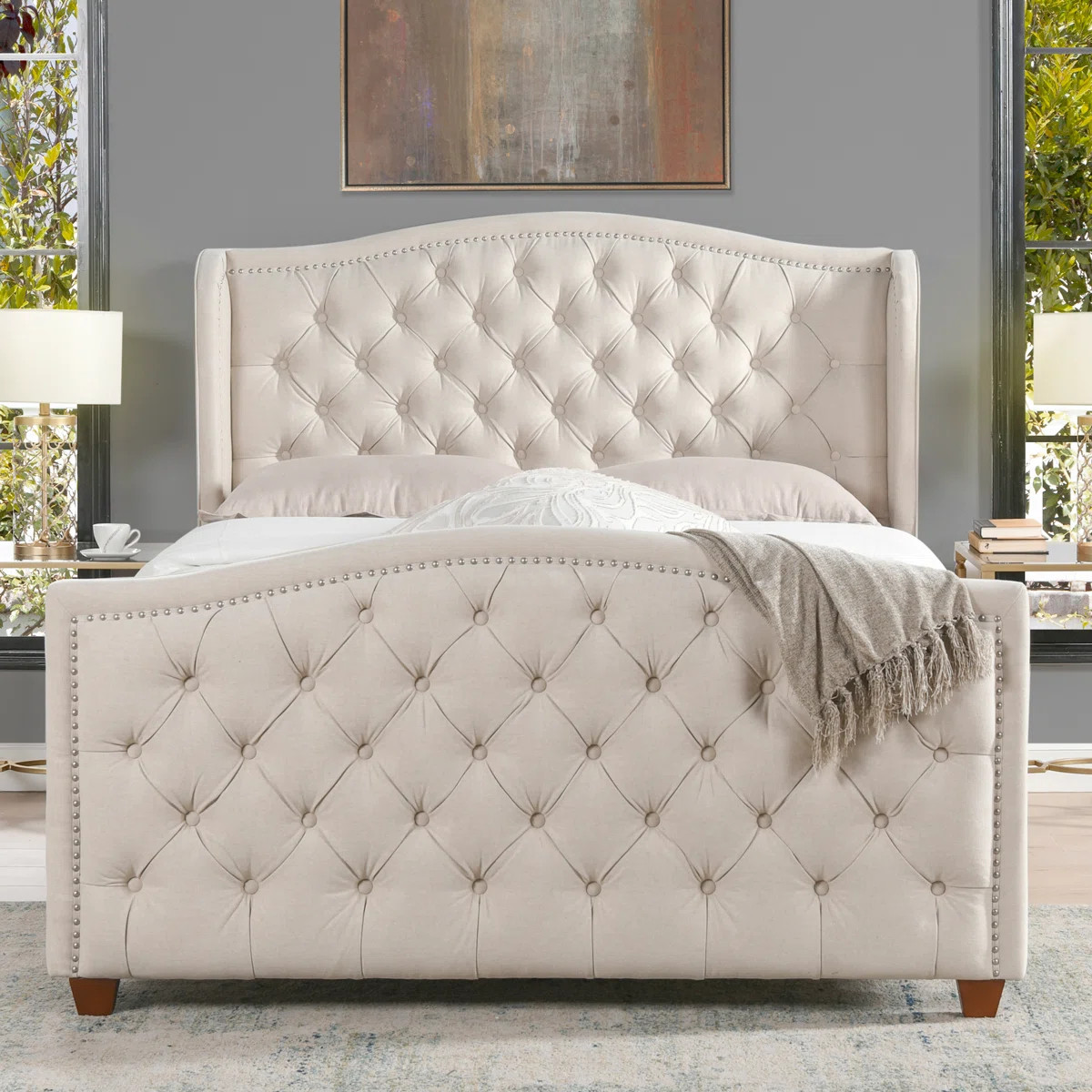 Coleman Upholstered Wingback Bed | Wayfair North America