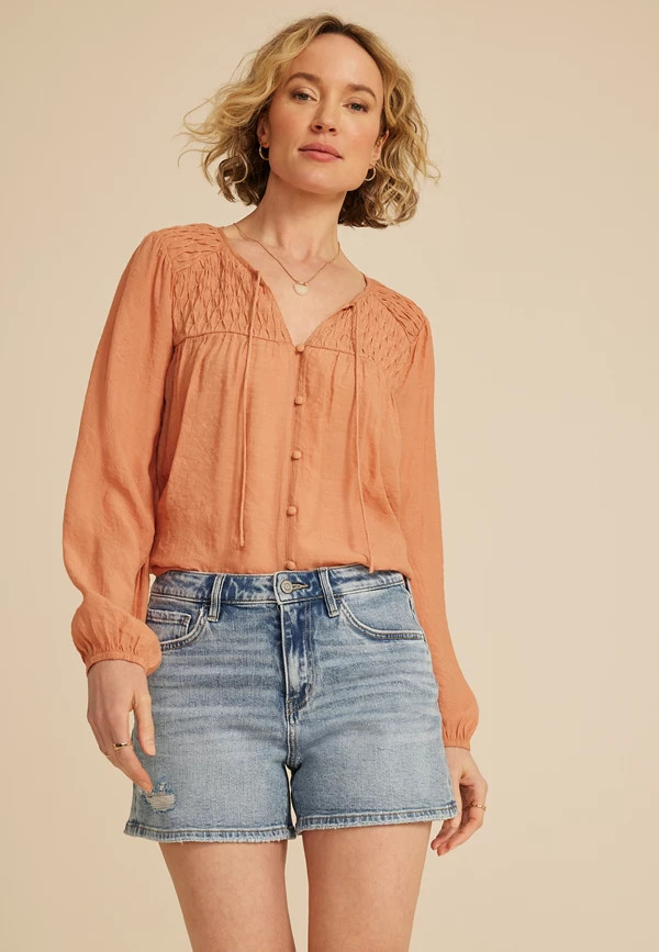 Flying Monkey™ High Rise Ripped Hem 3.5in Short | Maurices