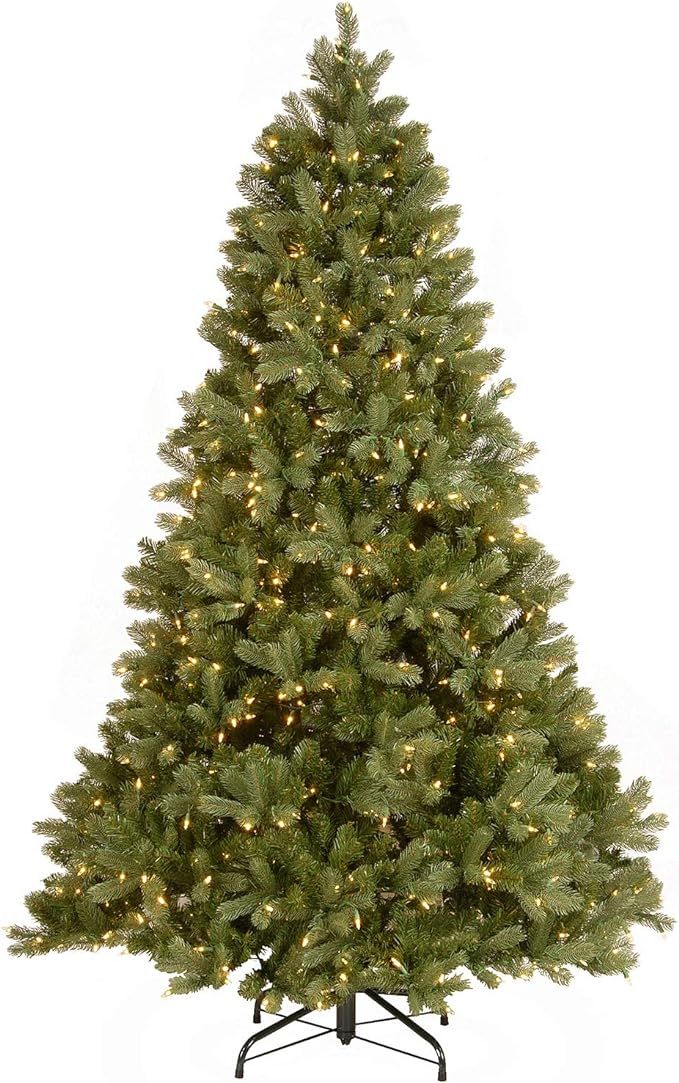 National Tree Company Pre-Lit 'Feel Real' Artificial Full Downswept Christmas Tree, Green, Dougla... | Amazon (US)