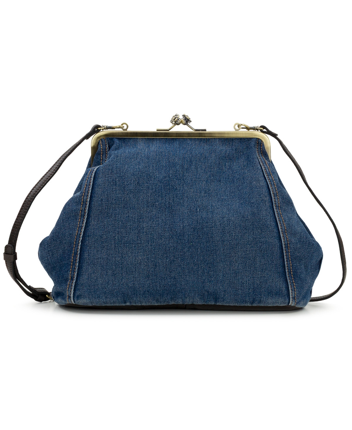 Patricia Nash Vivienne Medium Denim Frame Clutch Handbag - Dark Denim | Macy's