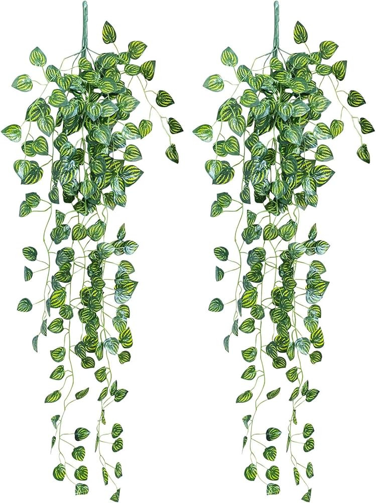 Yatim 90 CM Watermelon Ivy Vine Artificial Plants Greeny Chain Wall Hanging Leaves for Home Room ... | Amazon (US)